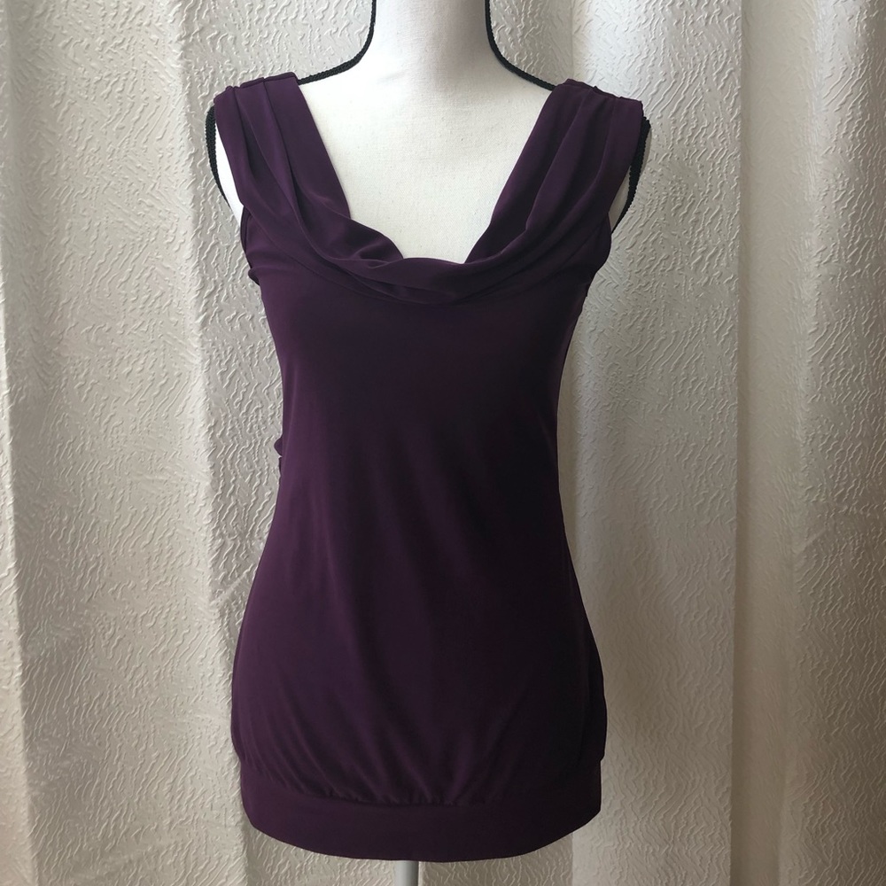 Women’s Purple Open-Back Blouse